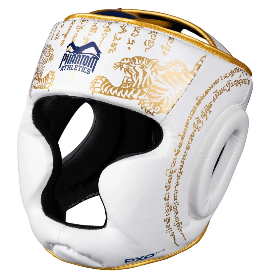 Phantom Kopfschutz Muay Thai LE, Weiß-Gold