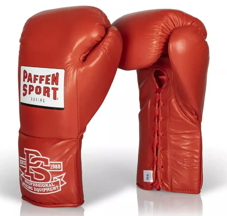 Paffen Sport Boxhandschuhe Pro Mexican Sparring mit Schnürung, Rot