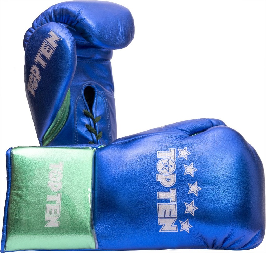 Top Ten Boxhandschuhe Pro MX Fight mit Schnürung, Blau