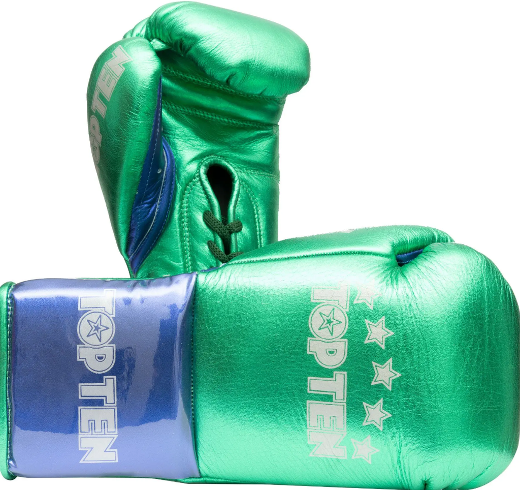 Top Ten Boxing Gloves Pro MX Fight Laces, Green