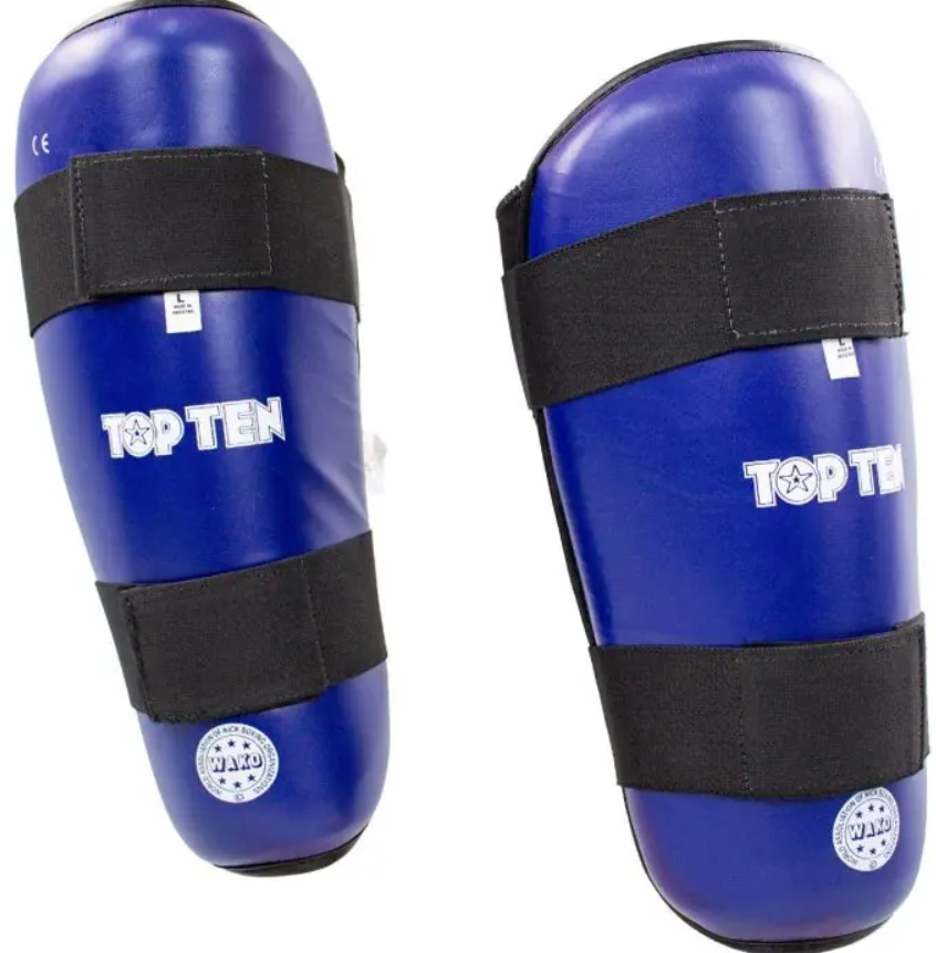 Top Ten Shin Guards WAKO Style, Blue