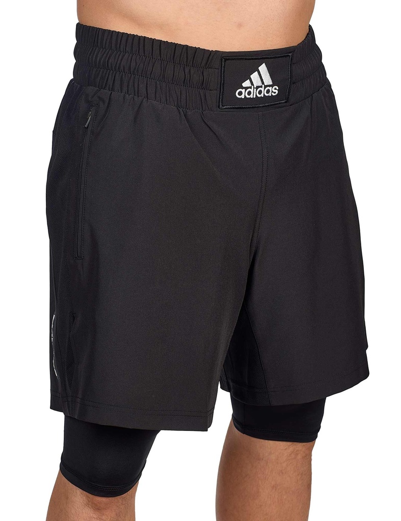 adidas Training Boxhose Wear Tech mit Compression Shorts, Schwarz