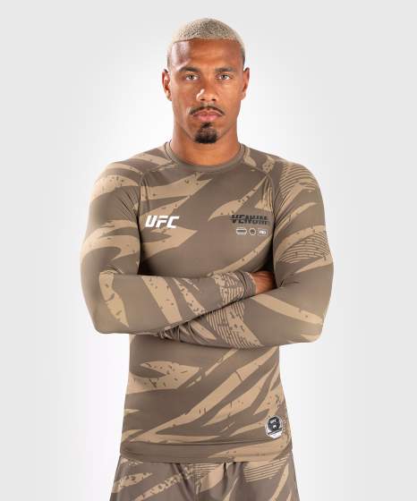 Venum Rash Guard UFC Adrenaline Fight Week Performance, Desert-Camo