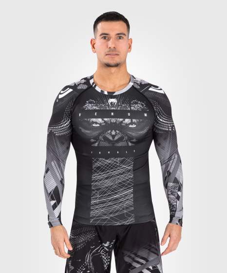 Venum Rash Guard Gorilla Jungle, Schwarz-Weiß