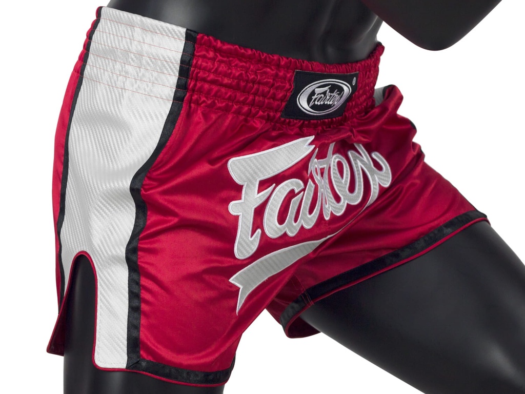 Fairtex Muay Thai Shorts BS1704, Rot-Weiß