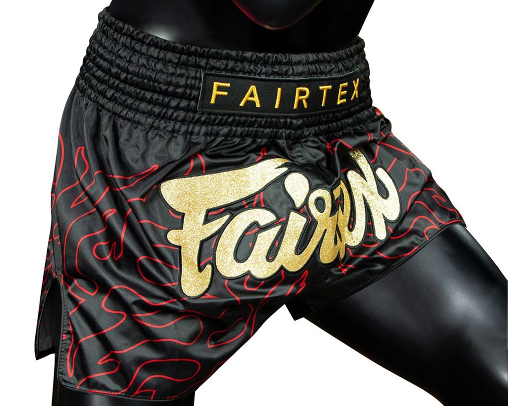 Fairtex Muay Thai Shorts BS1920 Lava, Schwarz