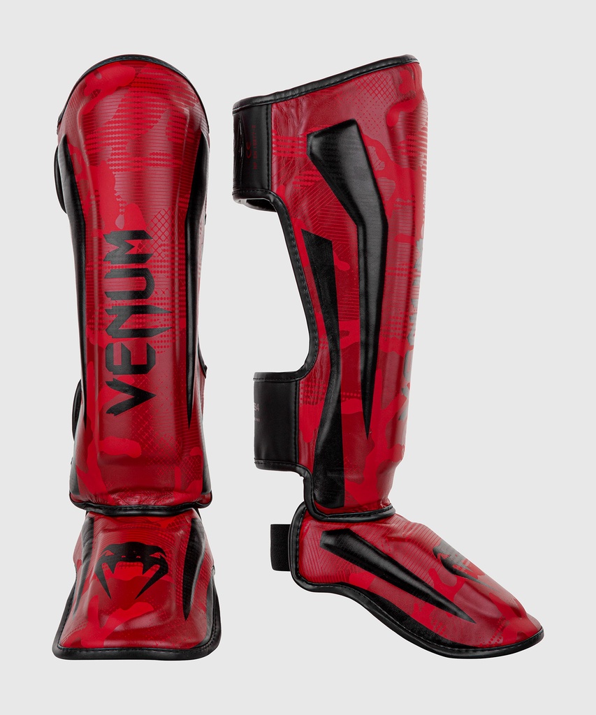 Venum Shin Guards Elite, Red-Black