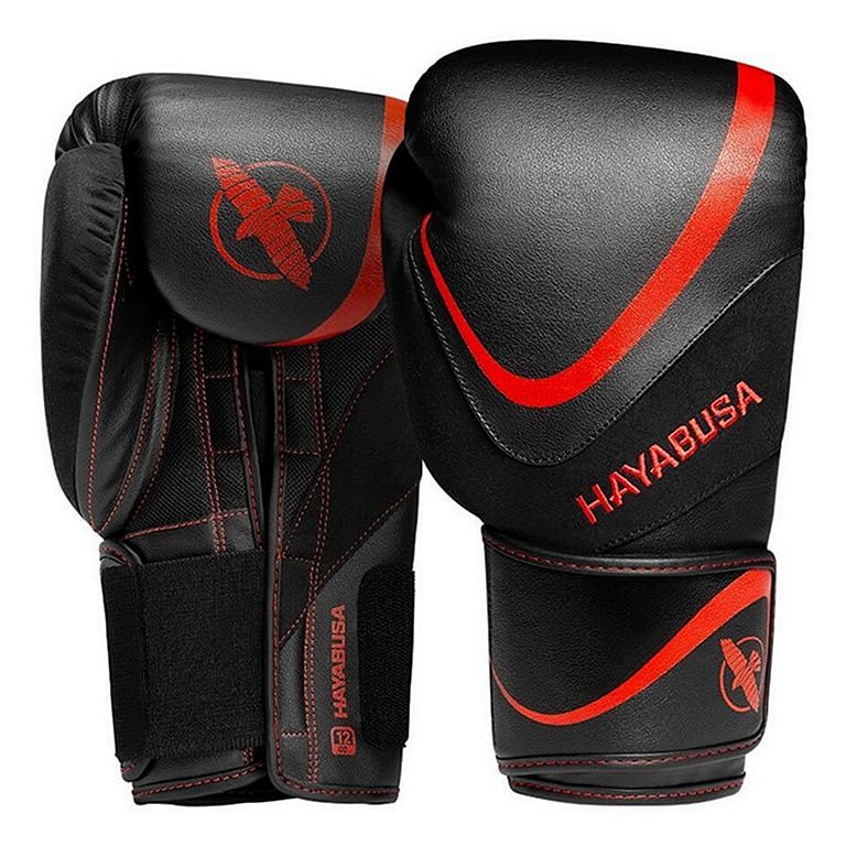 Hayabusa Boxhandschuhe H5, Schwarz-Rot