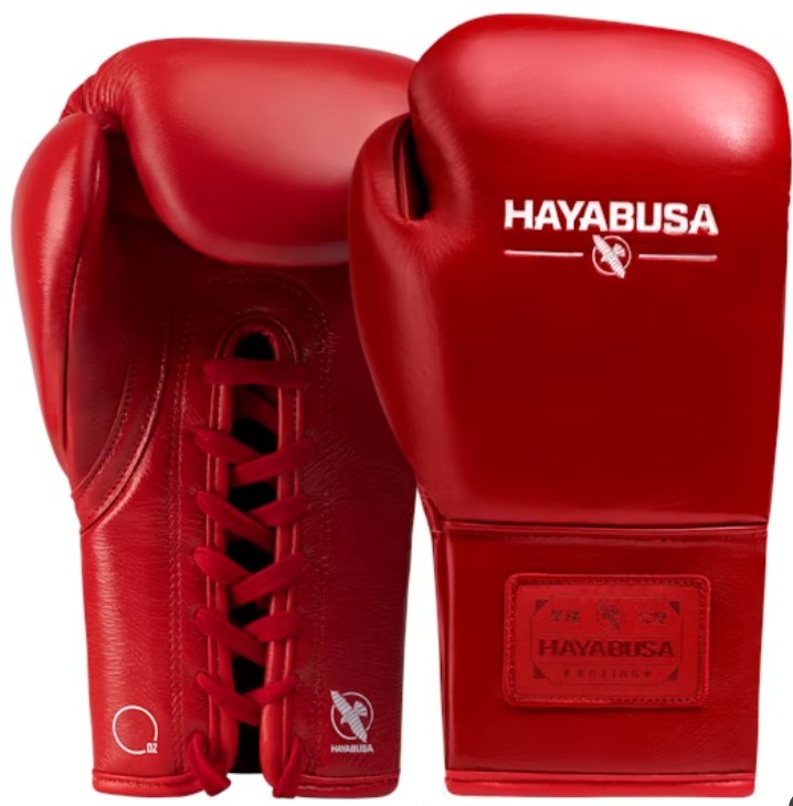 Hayabusa Boxhandschuhe Pro Fight Pferdehaar mit Schnürung, Rot