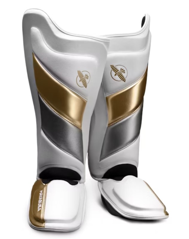 Hayabusa Shin Guards T3 Striking, White-Gold