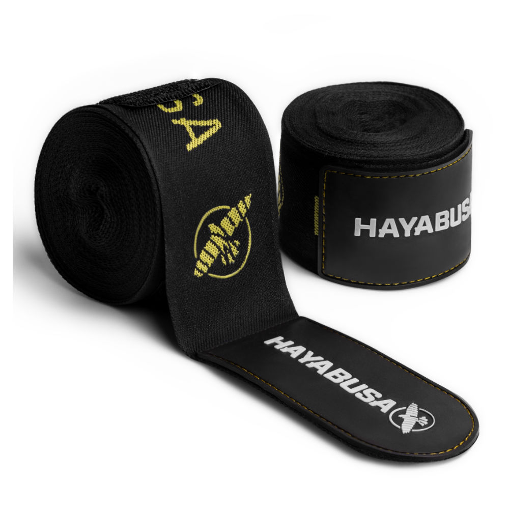 Hayabusa Boxbandagen Deluxe 4,5m Unelastisch, Schwarz-Gold