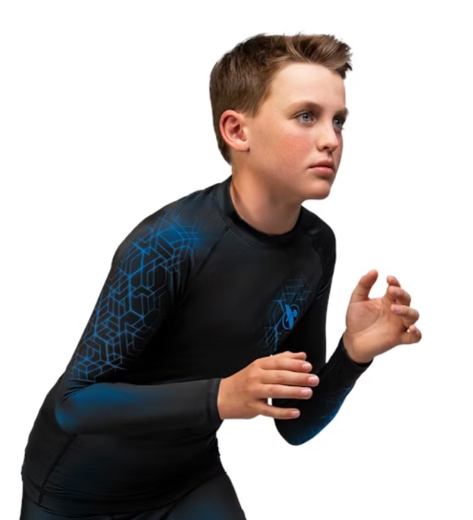 Hayabusa Rash Guard Geo Kids, Blau