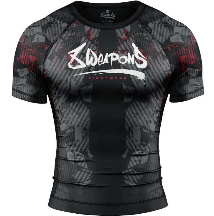 8Weapons Rash Guard Hit 2.0, Schwarz-Rot