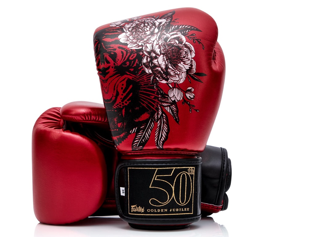 Fairtex Boxing Gloves Golden Jubilee, Red