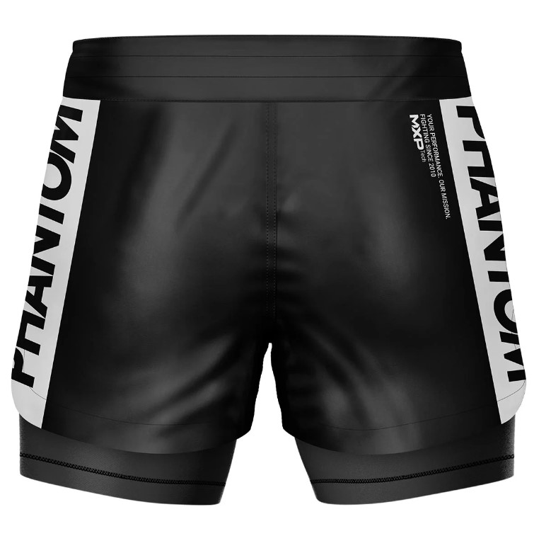 Phantom Fight Shorts Fusion 2in1 Apex, Black