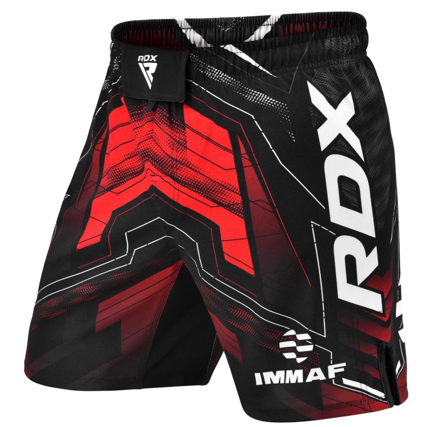 RDX Fight Shorts IMMAF, Schwarz-Rot