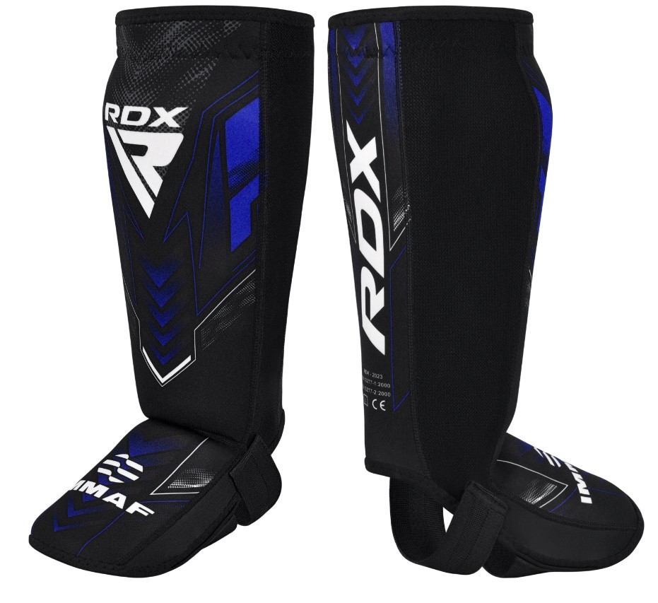 RDX Shin Guards IMMAF, Black-Blue