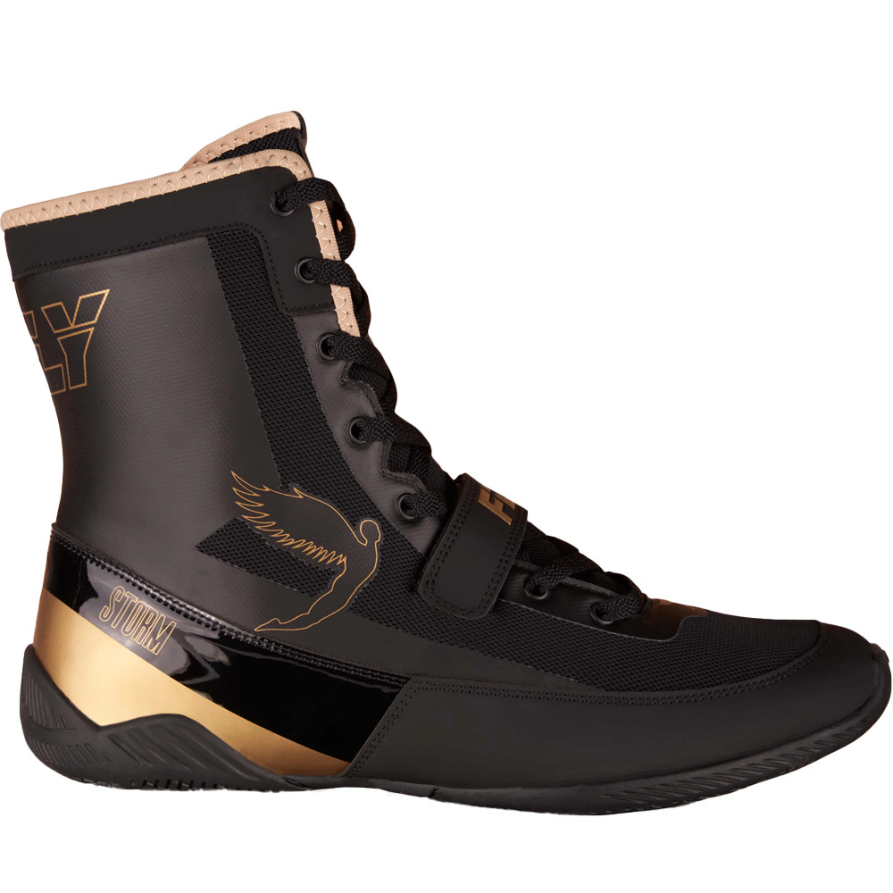 Fly Boxschuhe Storm, Schwarz-Gold