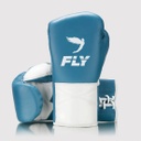 Fly Boxhandschuhe Superlace Lightning mit Schnürung, Blau-Weiß