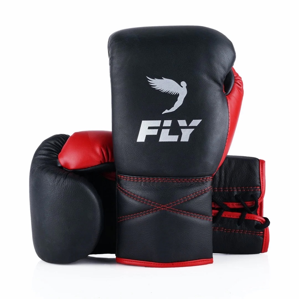 Fly Boxing Gloves Superlace, Black-Red