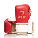 Fly Boxhandschuhe Superloop Lightning mit Schnürung, Rot-Weiß-Gold