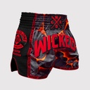 Wicked One Muay Thai Shorts Magma, Schwarz-Rot