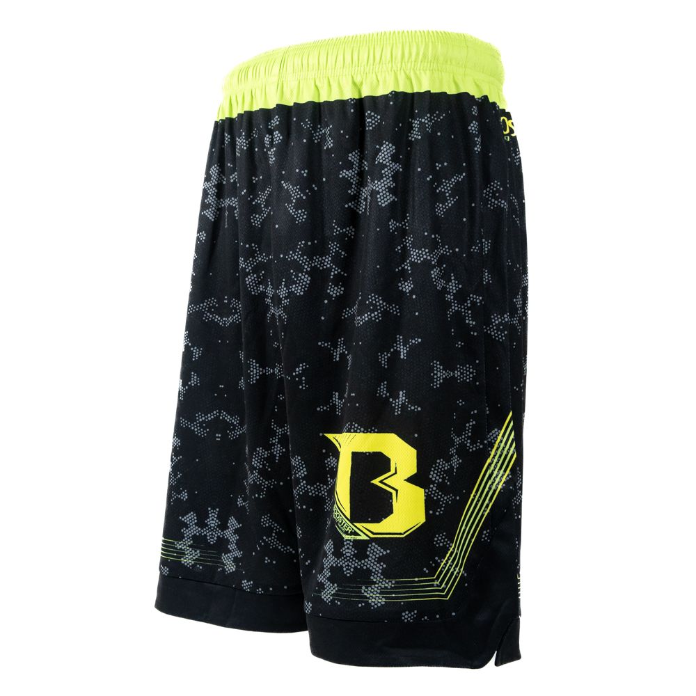 Booster Fight Shorts Urban Long Style, Black-Yellow