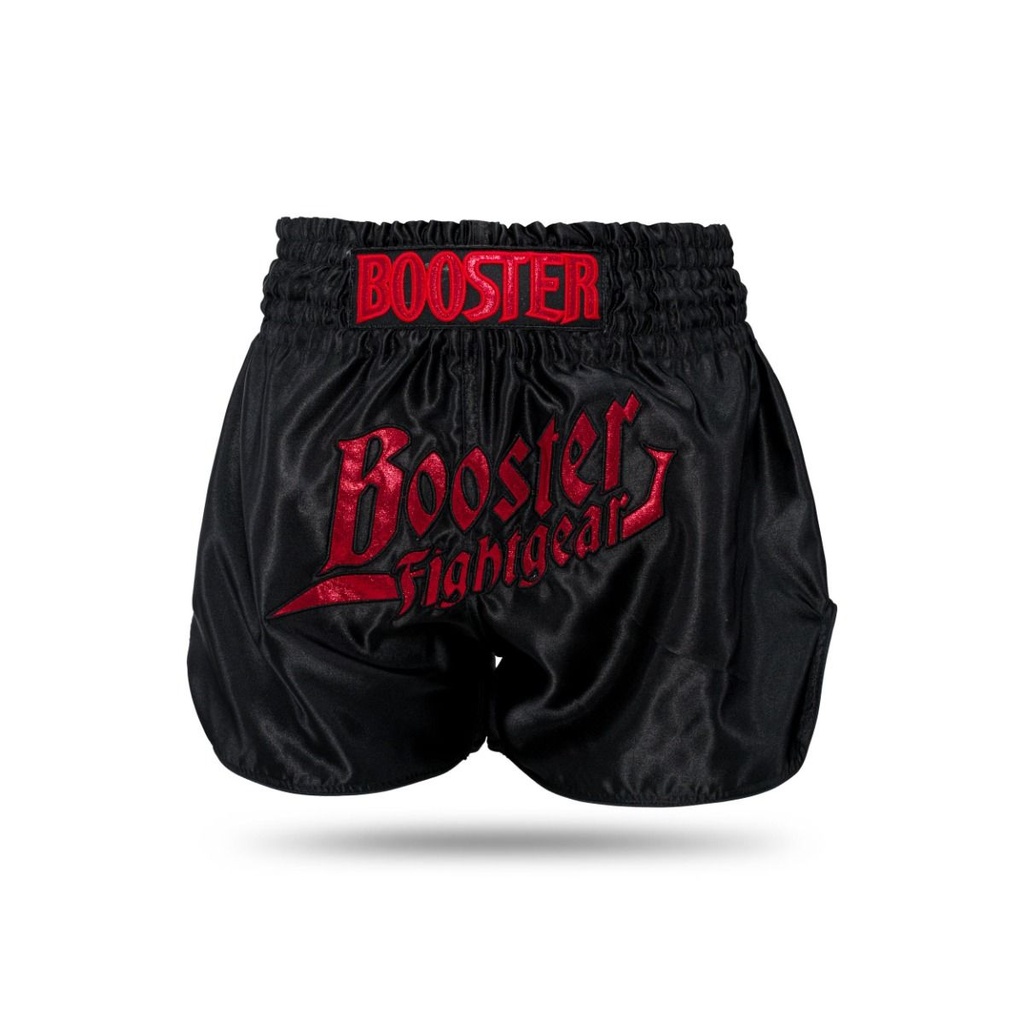 Booster Muay Thai Shorts Thunder, Black-Red