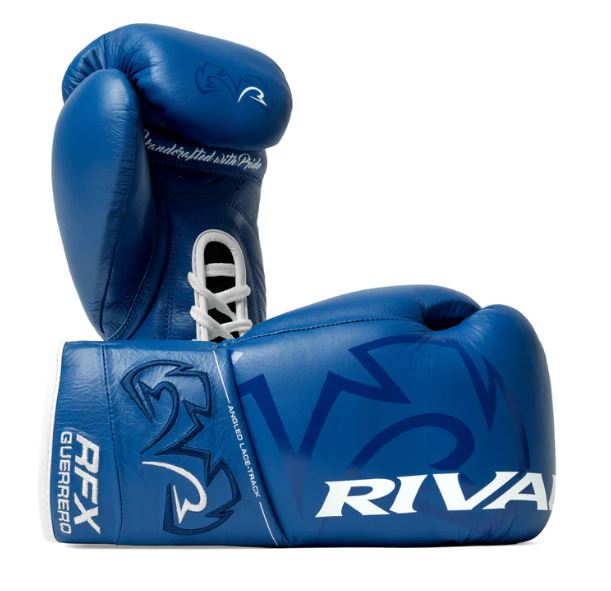Rival Boxing Gloves RFX-Guerrero Pro Fight SF-H with Laces, Blue