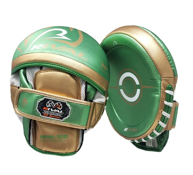 Rival Punch Mitts RPM100 Professional, Green-Gold