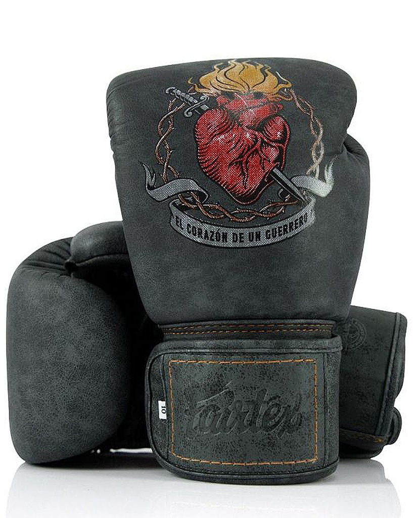 Fairtex Boxhandschuhe BGV Heart of Warrior, Dunkelgrau