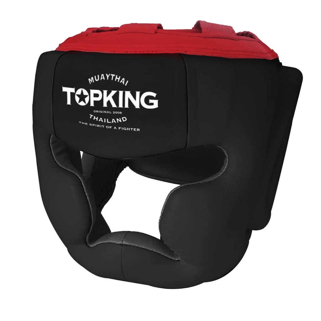 Top King Head Guard Extra Coverage, Black-Red