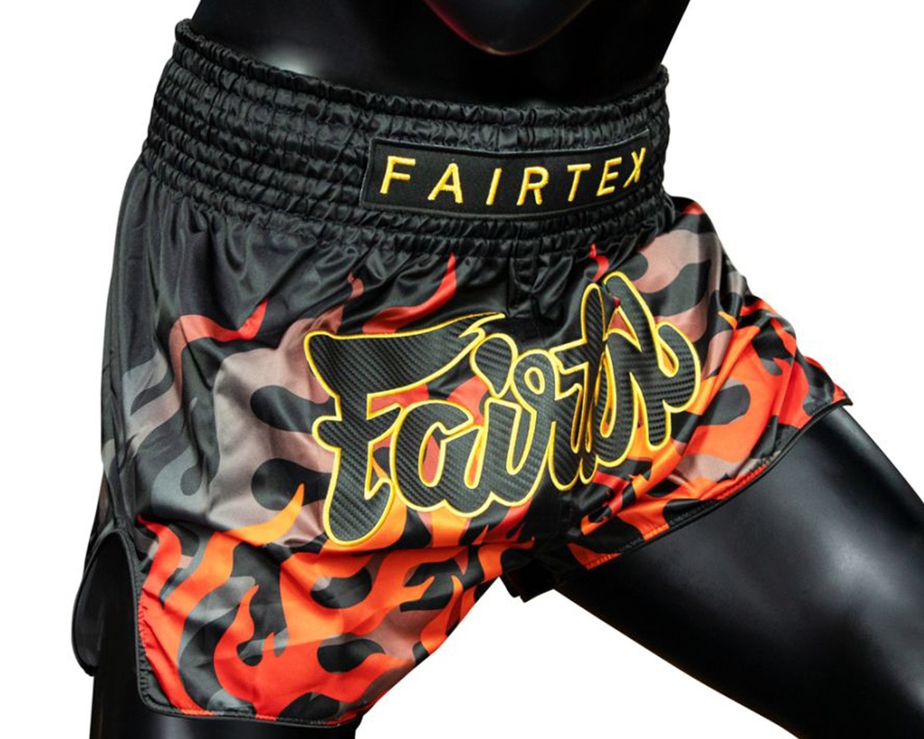 Fairtex Muay Thai Shorts BS1921 Volcano, Black-Red