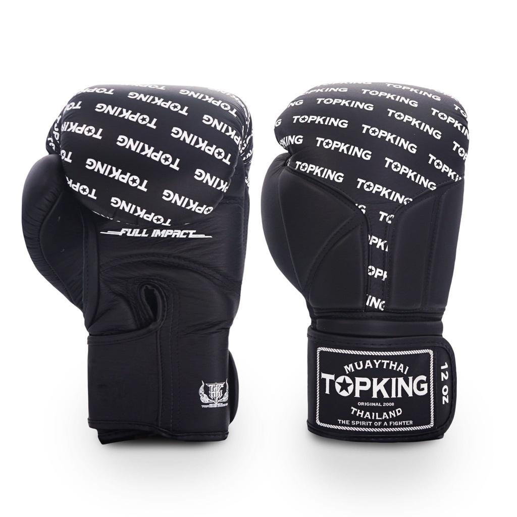 Top King Boxhandschuhe Full Impact, Schwarz