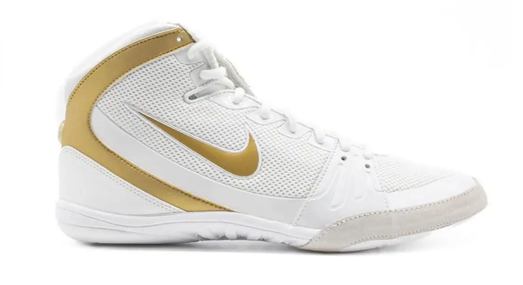 Nike Wrestling Shoes Freek, White-Gold