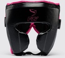 Fly Head Guard Cheek Protector Knight X, Black-Pink