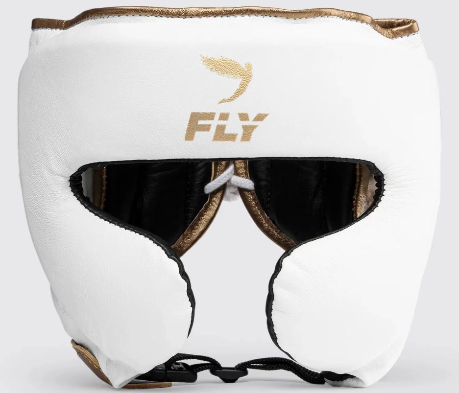 Fly Head Guard Knight 2, White-Gold