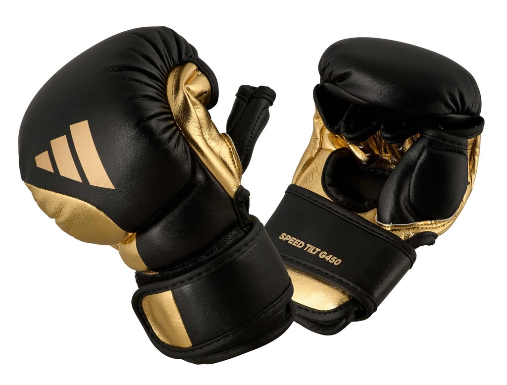 adidas MMA Handschuhe Sparring Speed Tilt 450, Schwarz-Gold