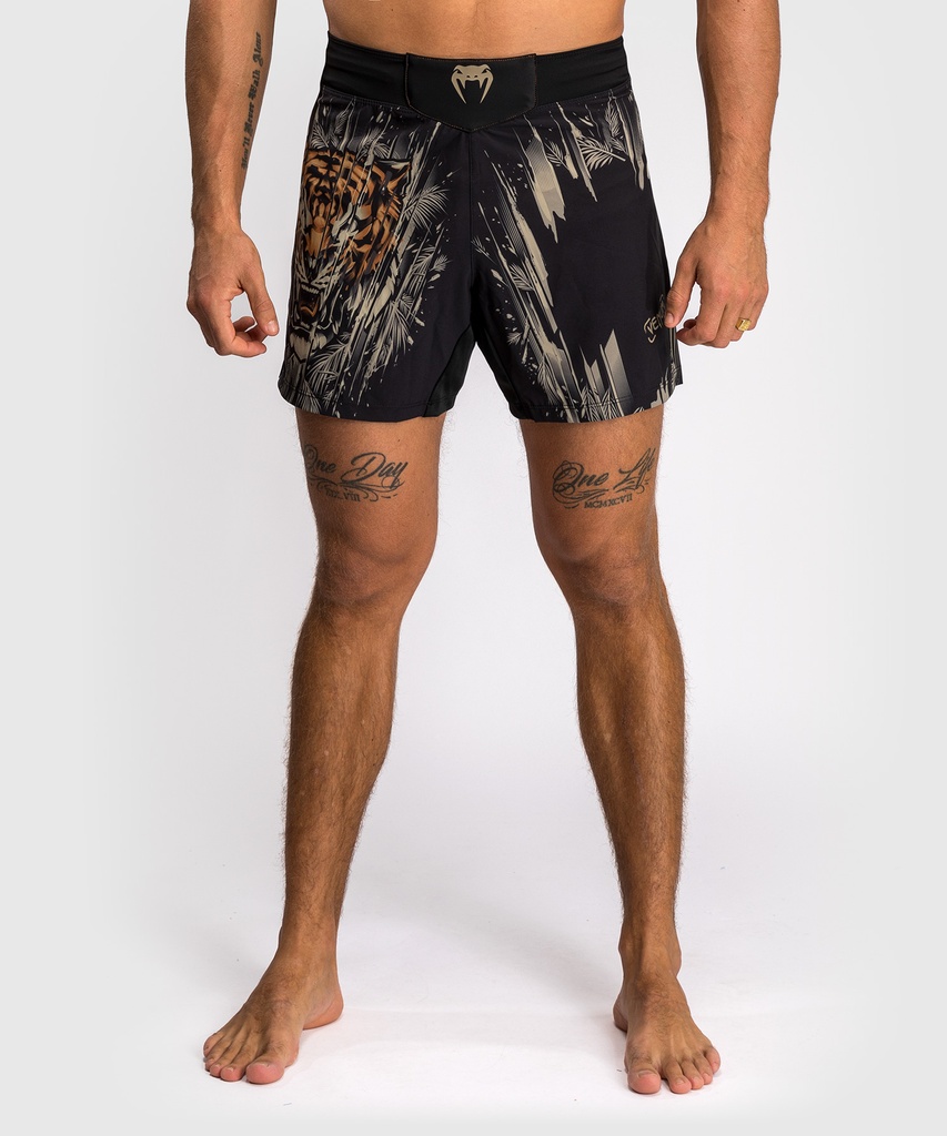 Venum Fight Shorts Tiger, Black-Orange