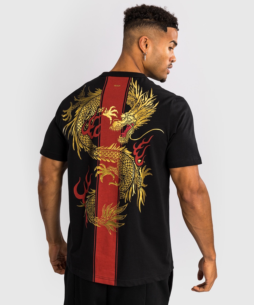 Venum T-Shirt Tekken 8 Marshall Law, Schwarz-Rot-Gold