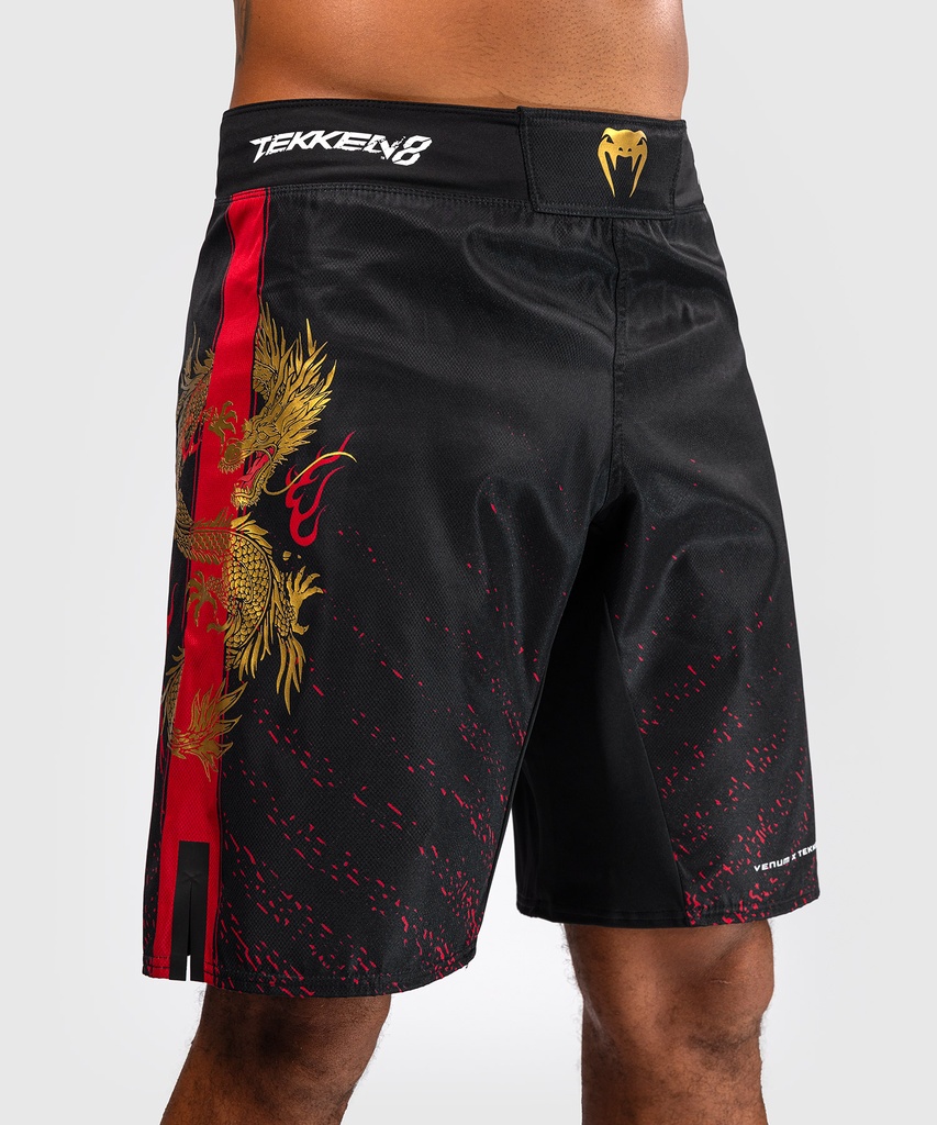 Venum Fight Shorts X Tekken 8 Marshall Law, Black-Red-Gold