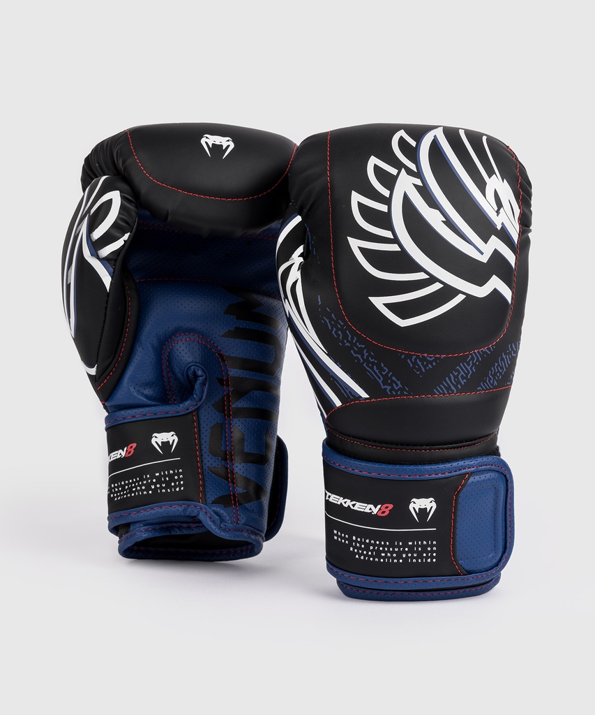 Venum Boxhandschuhe X Tekken 8 Jin Kazama, Blau-Schwarz