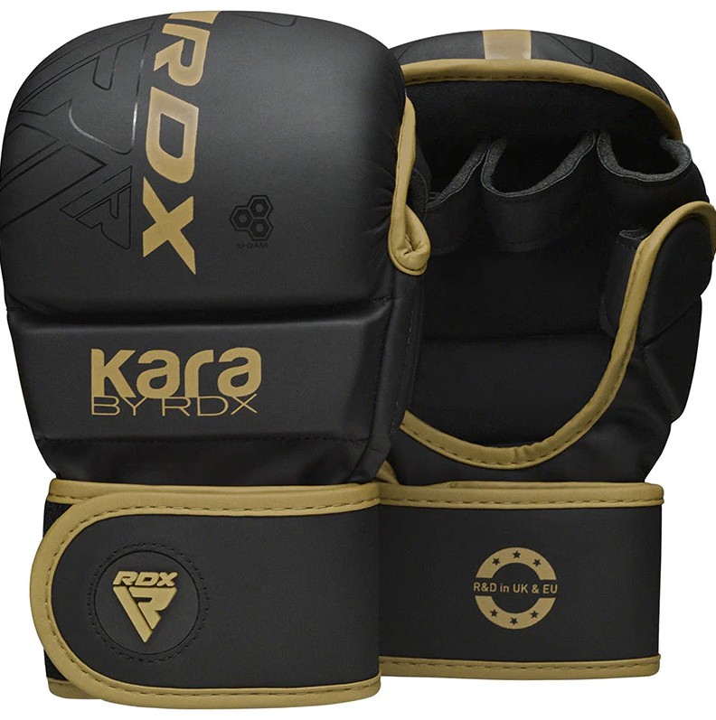 RDX MMA Gloves Sparring F6 Kara, Black-Gold