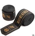 Hayabusa Boxbandagen Mayweather Stretch 4,5m Halbelastisch, Schwarz-Gold