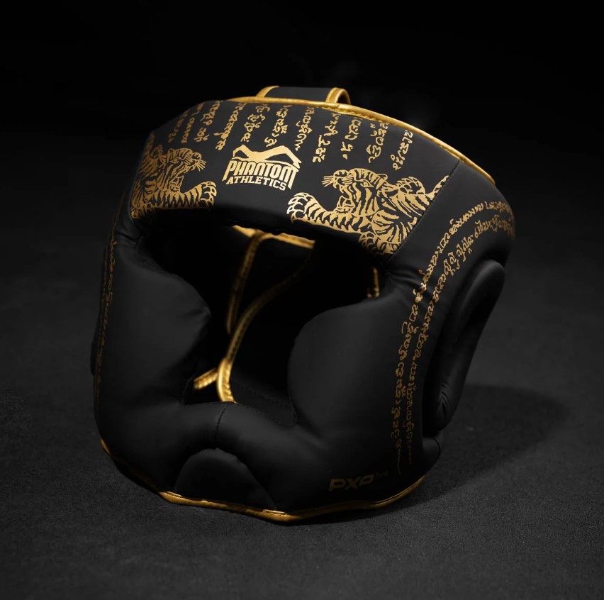 Phantom Head Guard Muay Thai LE, Black-Gold