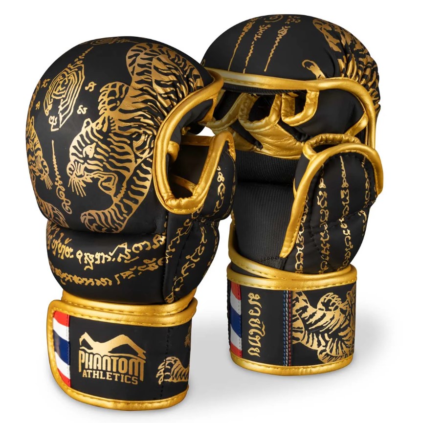 Phantom Sparring MMA Gloves Muay Thai LE, Black-Gold