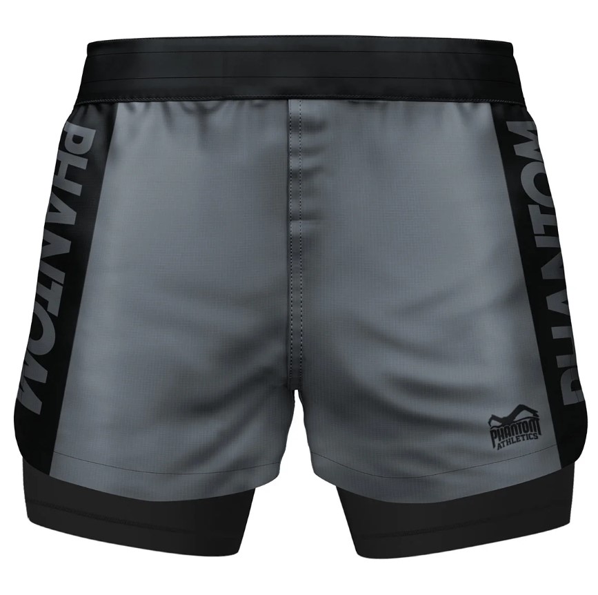 Phantom Fight Shorts Fusion 2in1, Grau