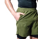 RDX Fight Shorts T15 2-in-1, Grün-Schwarz