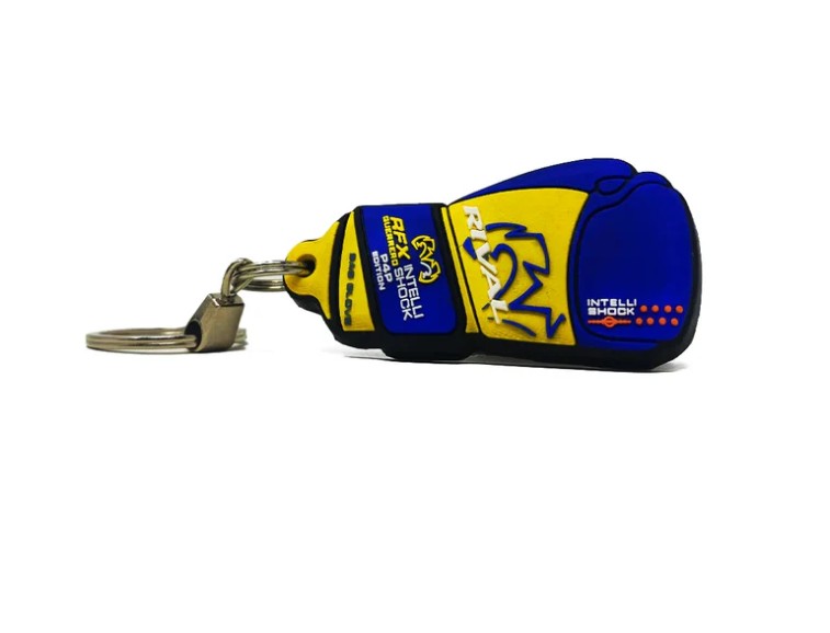 Rival Mini-Boxing Glove Keychain P4P, Blue-Yellow