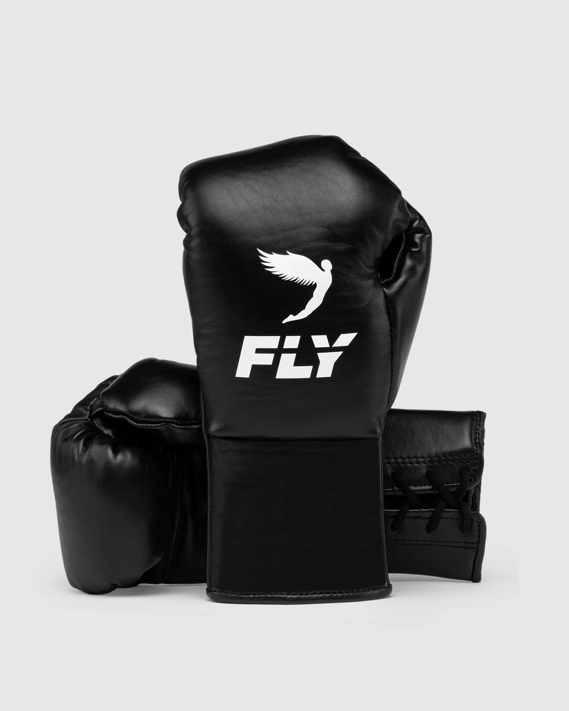 Fly Boxing Gloves Halcyon Pro Fight with Laces, Black